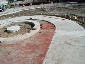 Site shot of right side of courtyard