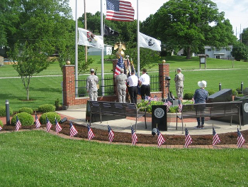 Setting Flags at Monument